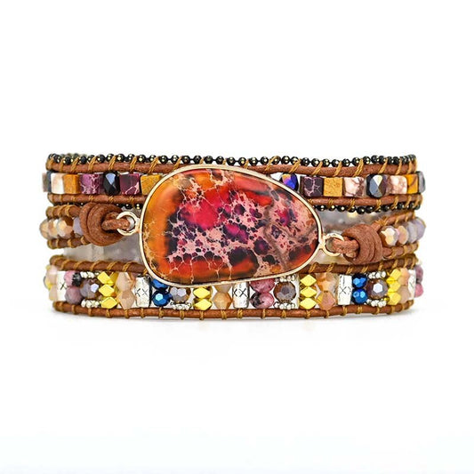 Emperor Stone Harlequin Wrap Bracelet