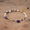Stilvolles Herz-Lapislazuli-Armband 
