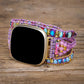 Trendy Purple Jasper Stone Fitbit Watch Strap