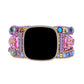 Trendy Purple Jasper Stone Fitbit Watch Strap