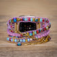 Trendy Purple Jasper Stone Fitbit Watch Strap
