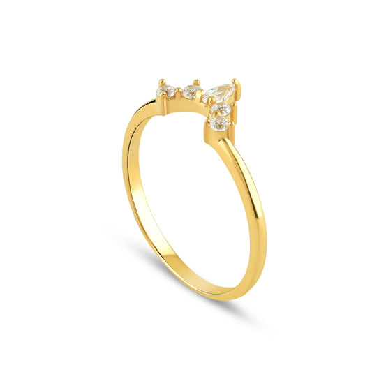Triangolo Crispy Gold Ring