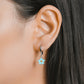 Flower 925 Sterling Silver Hoop Earrings