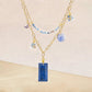 Chic Design Rectangle Lapis Lazuli Necklace