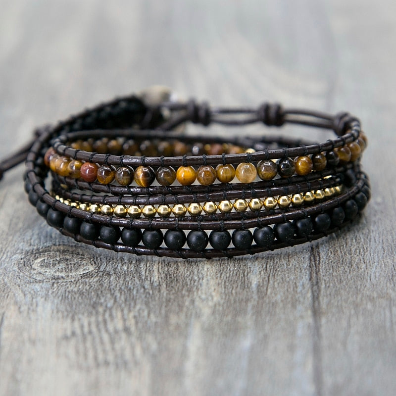 Powerful Tiger’s Eye Beaded Bracelet