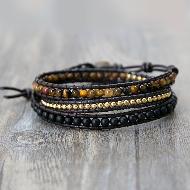Powerful Tiger’s Eye Beaded Bracelet