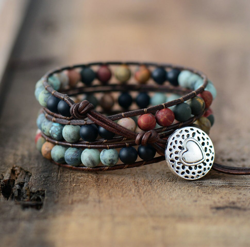Gorgeous "Love" Leather Wrap Bracelet