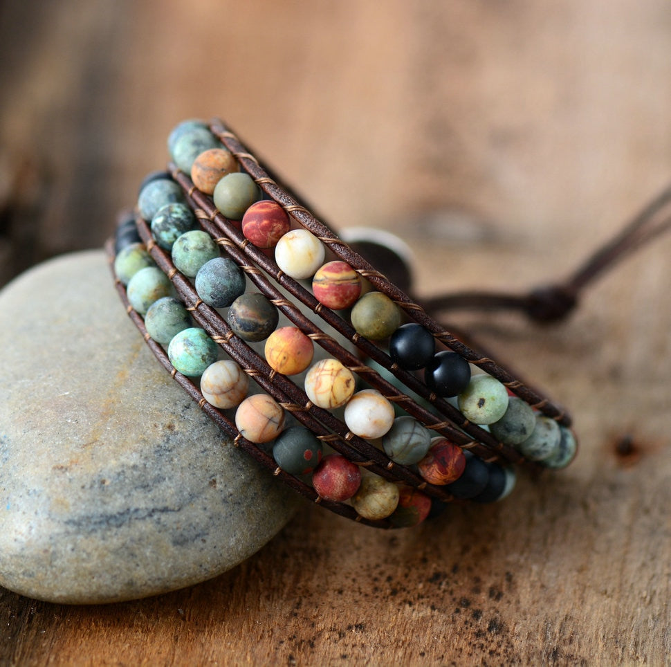 Gorgeous "Love" Leather Wrap Bracelet