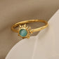 Verstellbarer Vintage Mondstein Ring