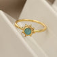 Verstellbarer Vintage Mondstein Ring