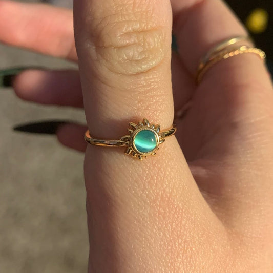 Verstellbarer Vintage Mondstein Ring