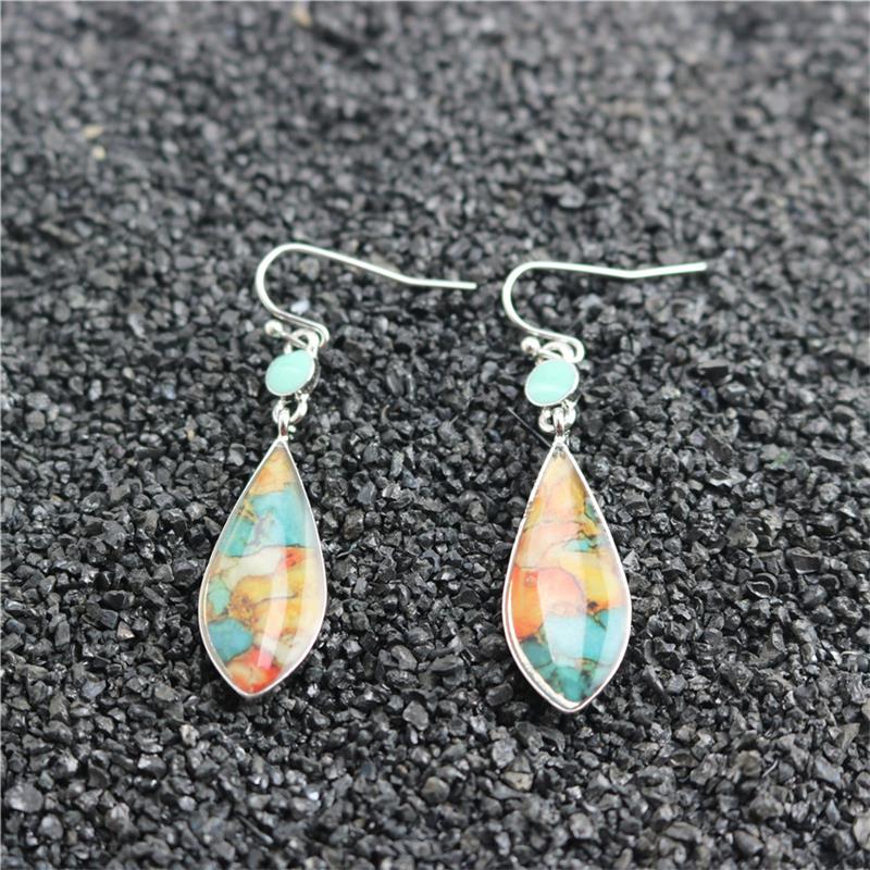 Spiritual Colorful Turquoise Earrings