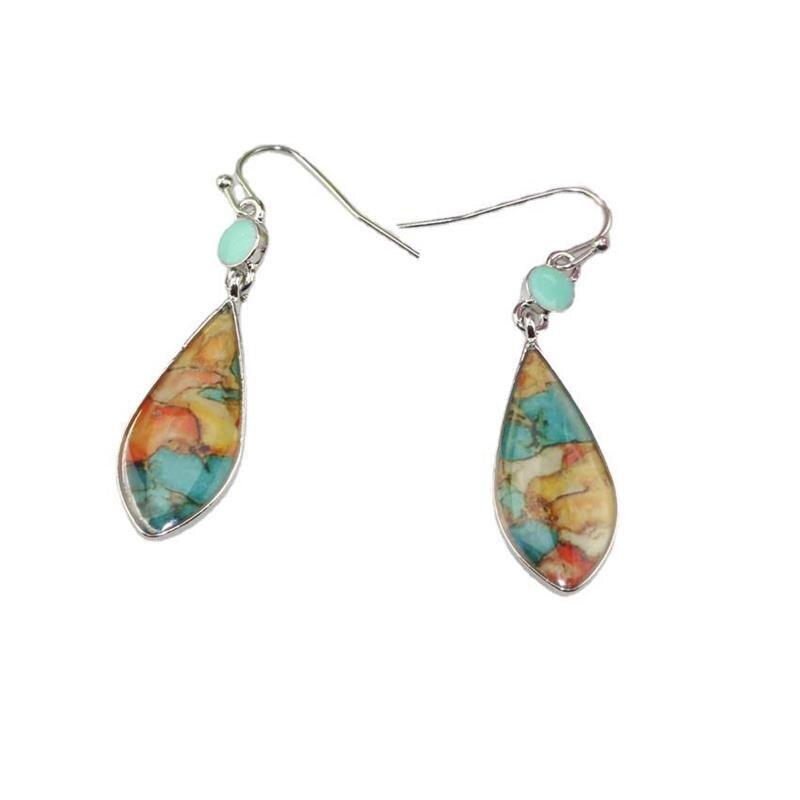 Spiritual Colorful Turquoise Earrings