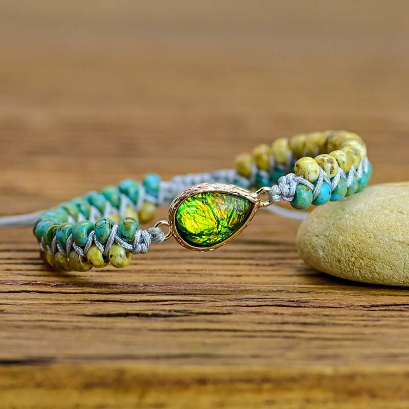 Spirituell verstärkendes Armband aus grünem Opal