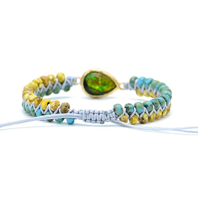Spirituell verstärkendes Armband aus grünem Opal
