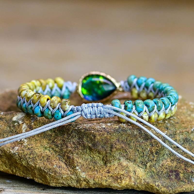 Spirituell verstärkendes Armband aus grünem Opal