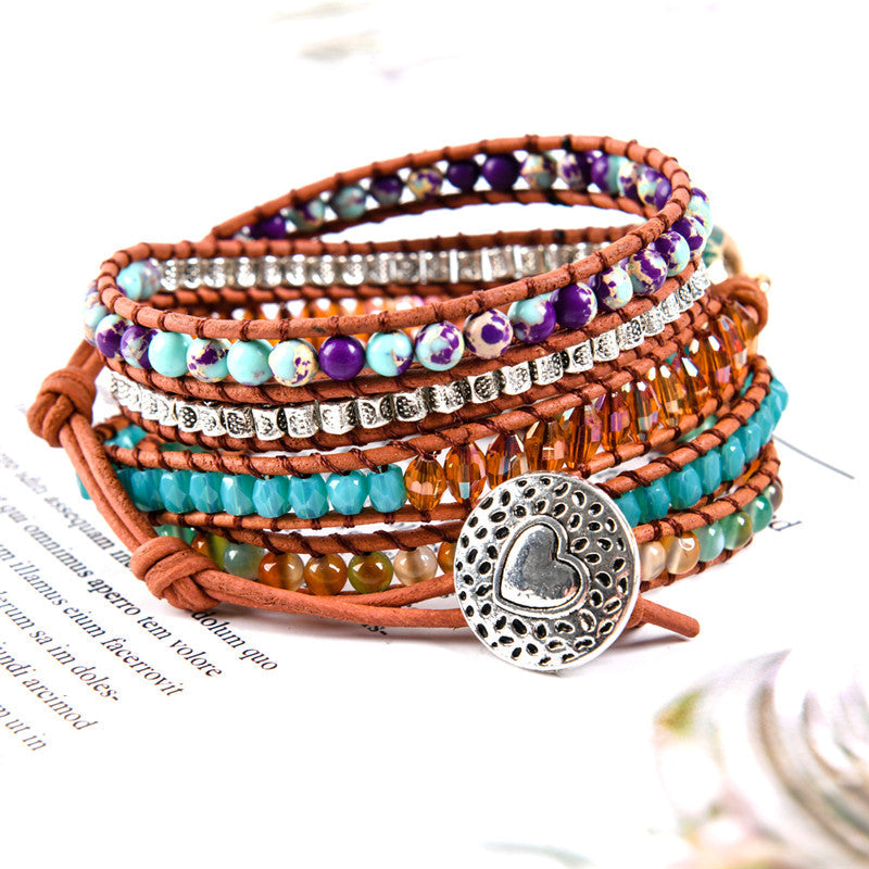 Jaspis-Schutz-Wickelarmband