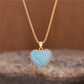Spiritual Heart Natural Stone Necklace