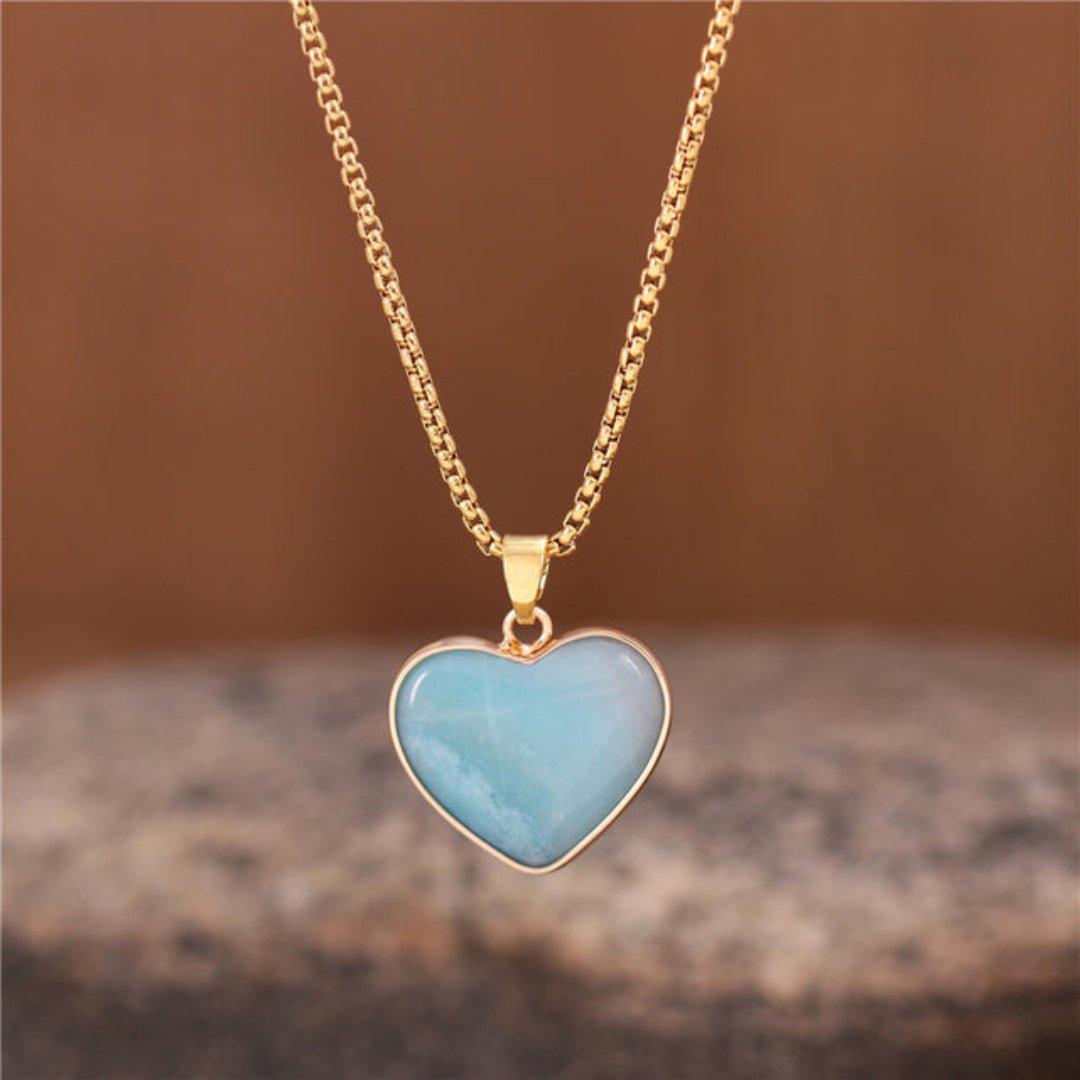 Spiritual Heart Natural Stone Necklace