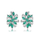 Elegant Emerald 925 Sterling Silver Earrings