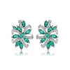 Elegant Emerald 925 Sterling Silver Earrings