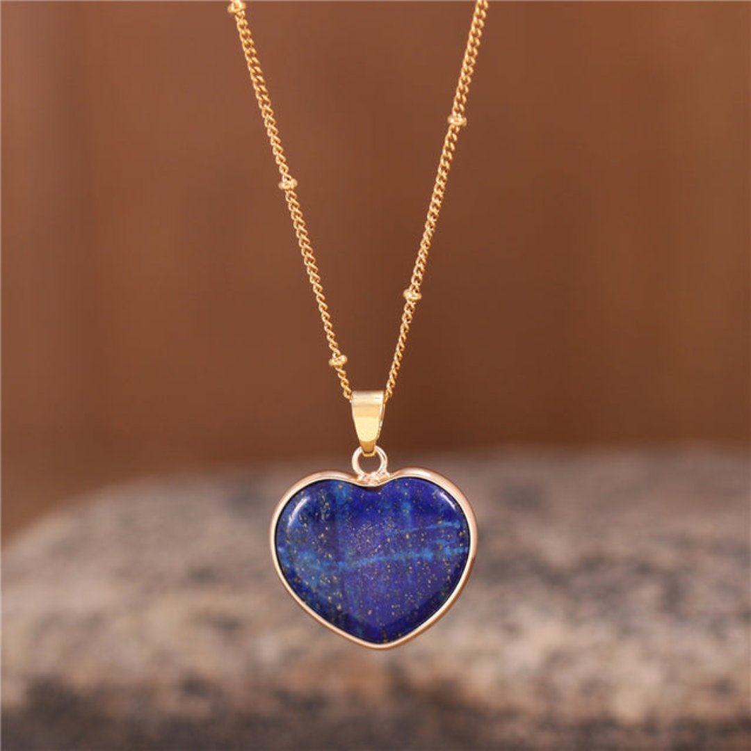 Spiritual Heart Natural Stone Necklace