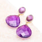 Spiritual Ethnic Amethyst Earrings