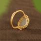 Elegant Gold Hetian Jade Adjustable Ring
