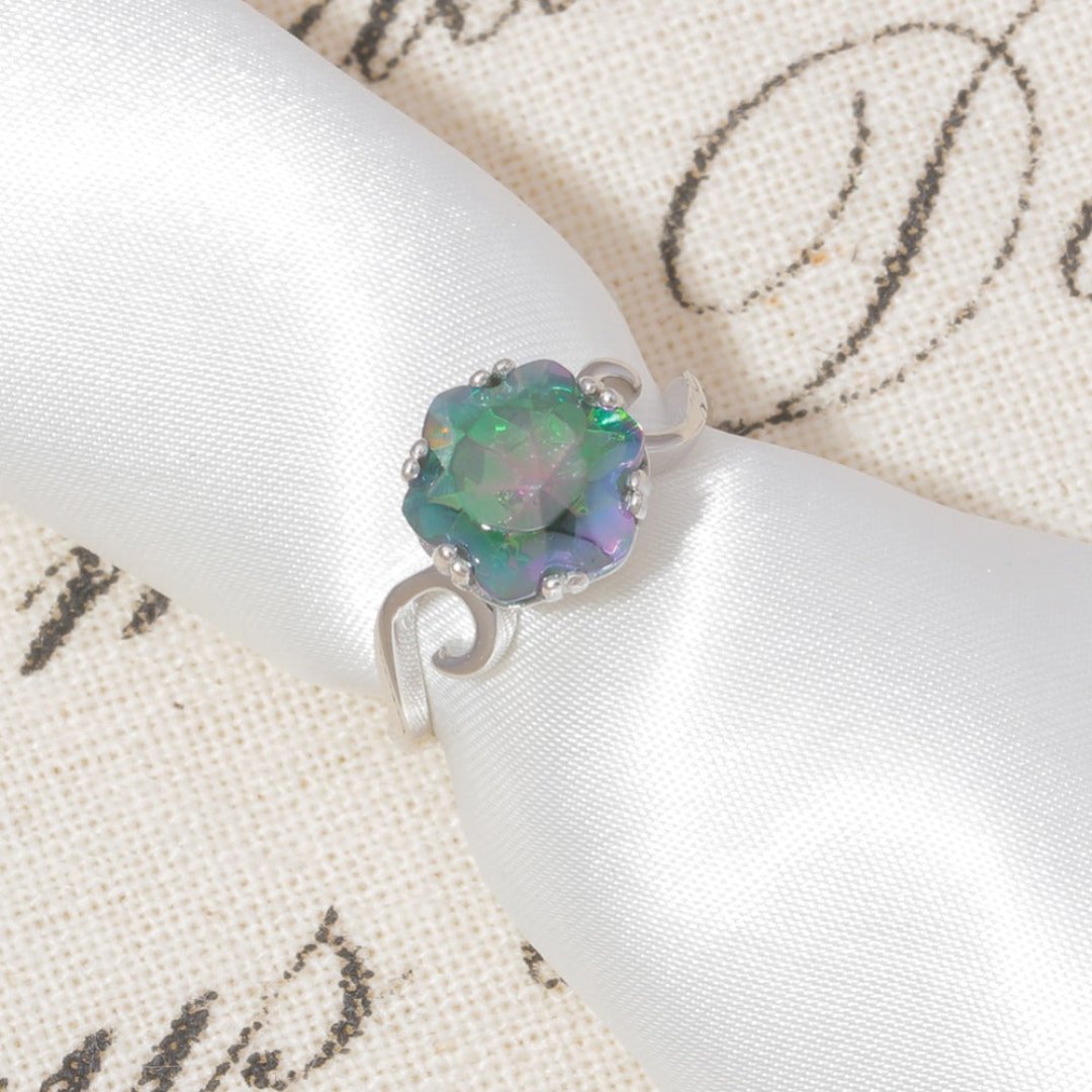 Mystic Topaz 925 Sterling Silver Ring