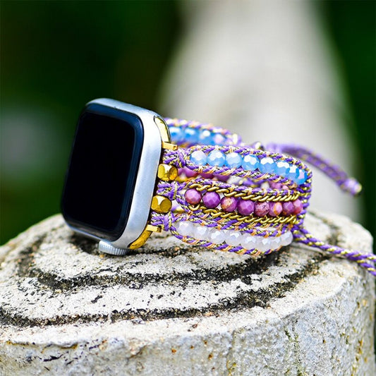 Boho Lila Stein Apple Watch Armband