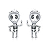 Crazy Skull 925 Sterling Silver Earrings