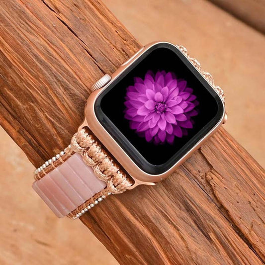 Elegant Pink Opal Apple Watch Strap