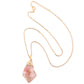 Natural Rainbow Rose Quartz Necklace