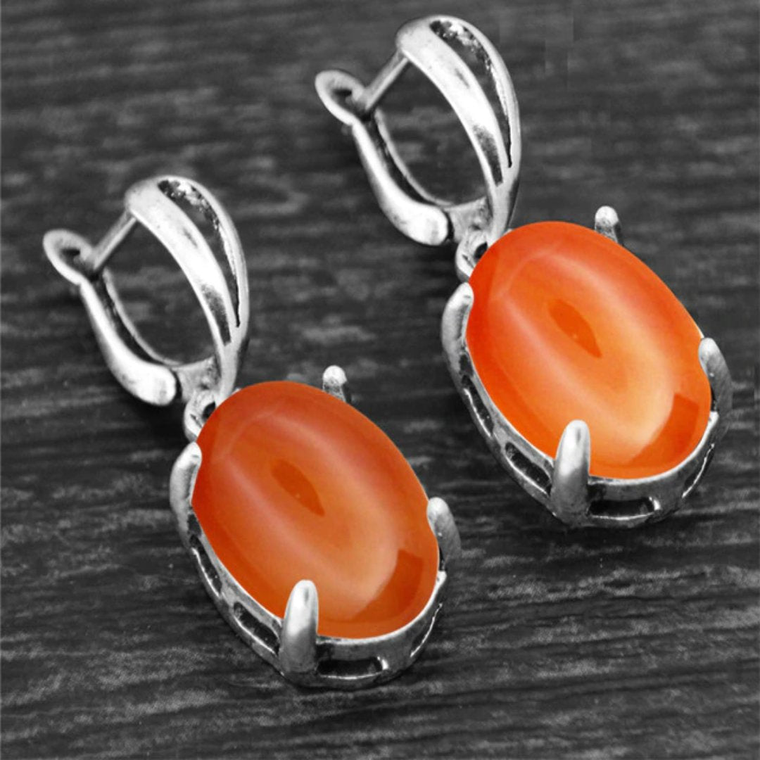 Spiritual Crystal Silver Plated Earrings