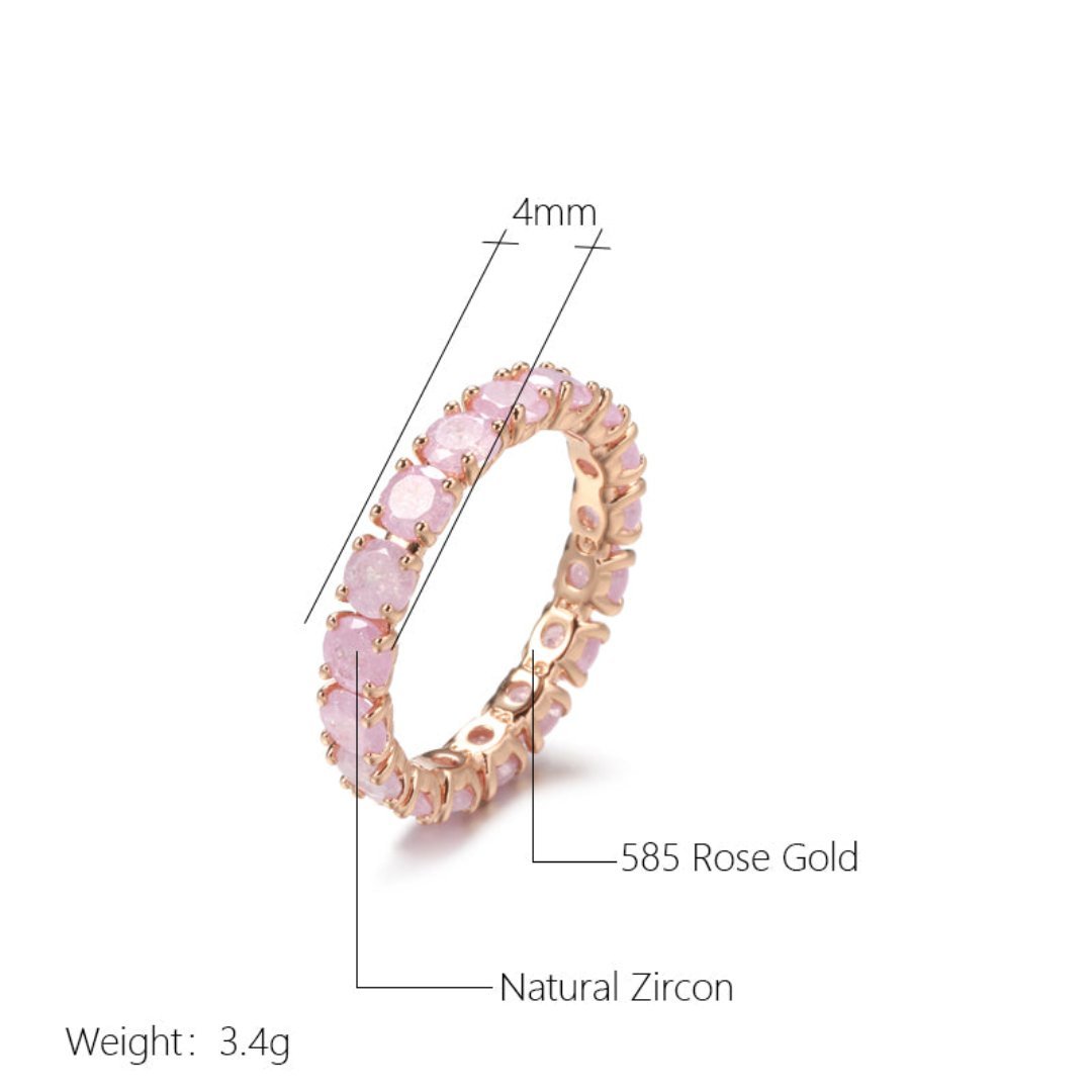 Luxury Zirconia Round Gold Plated Ring
