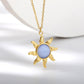 Sun Flower Moonstone & Labradorite Necklace