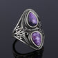Vintage Naturstein Silber Ringe 