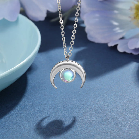 Spiritual New Moon Moonstone Necklace