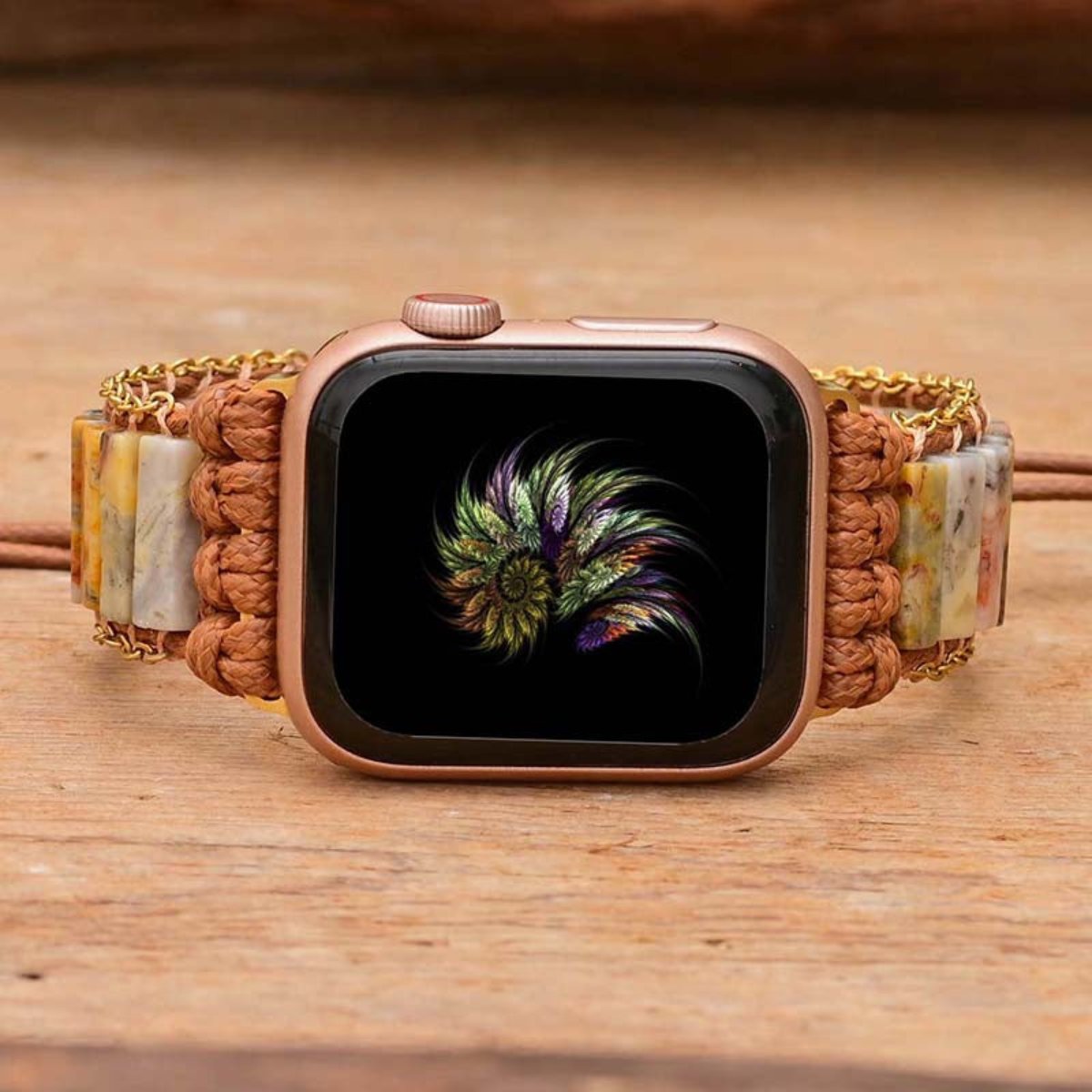 Achatarmband für Apple Watch in ethnischer Form