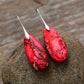 Natural Red Jasper Drop Earrings