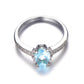 Shining Aquamarine 925 Sterling Silver Ring
