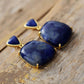 Spiritual Natural Lapis Lazuli Stud Earrings