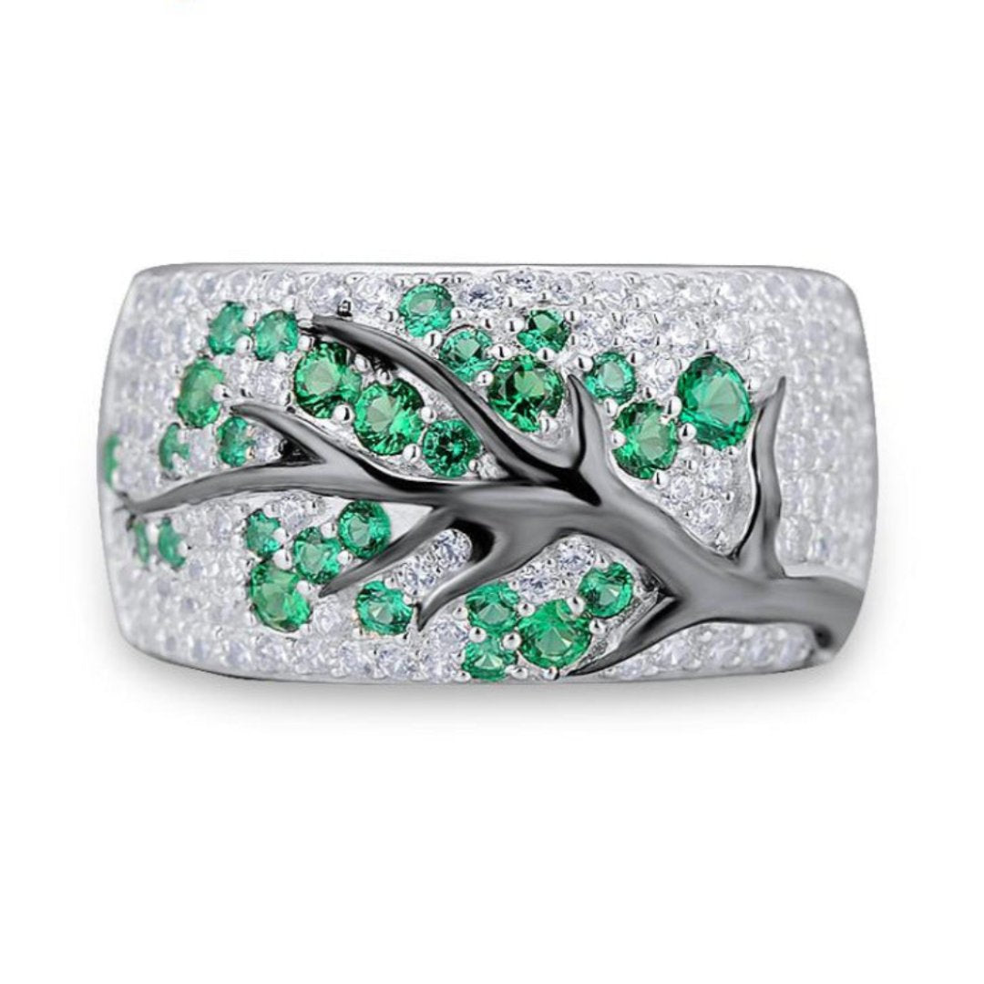 Elegant Tree of Zirconia Ring