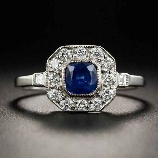 Elegant Sapphire 925 Sterling Silver Ring