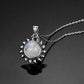 Vintage Moonstone Silver Necklace