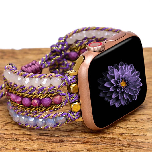 Boho Lila Stein Apple Watch Armband