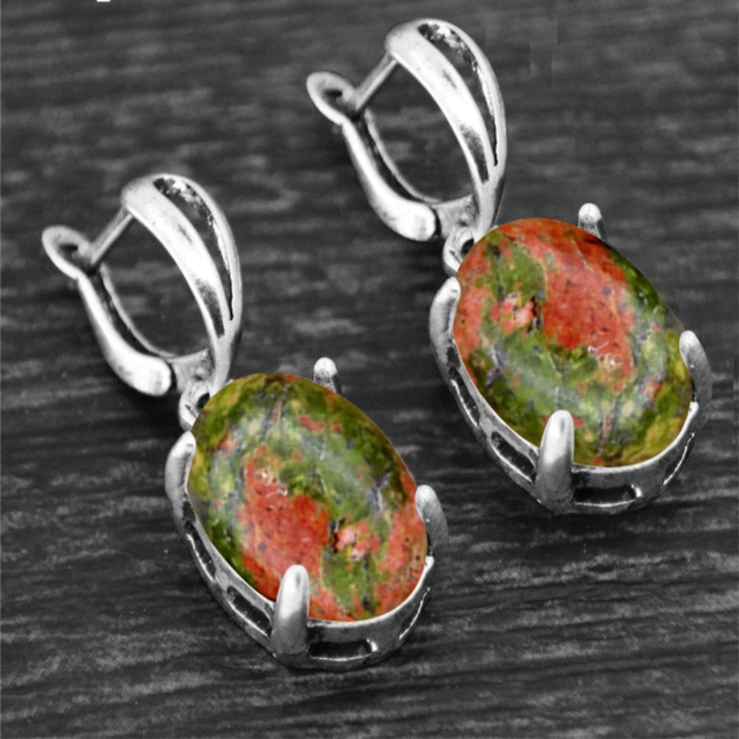 Spiritual Crystal Silver Plated Earrings