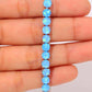 Blaues Feueropal-Silberarmband