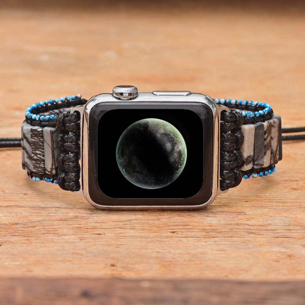 Exklusives Apple Watch-Armband mit Zebrasteinen