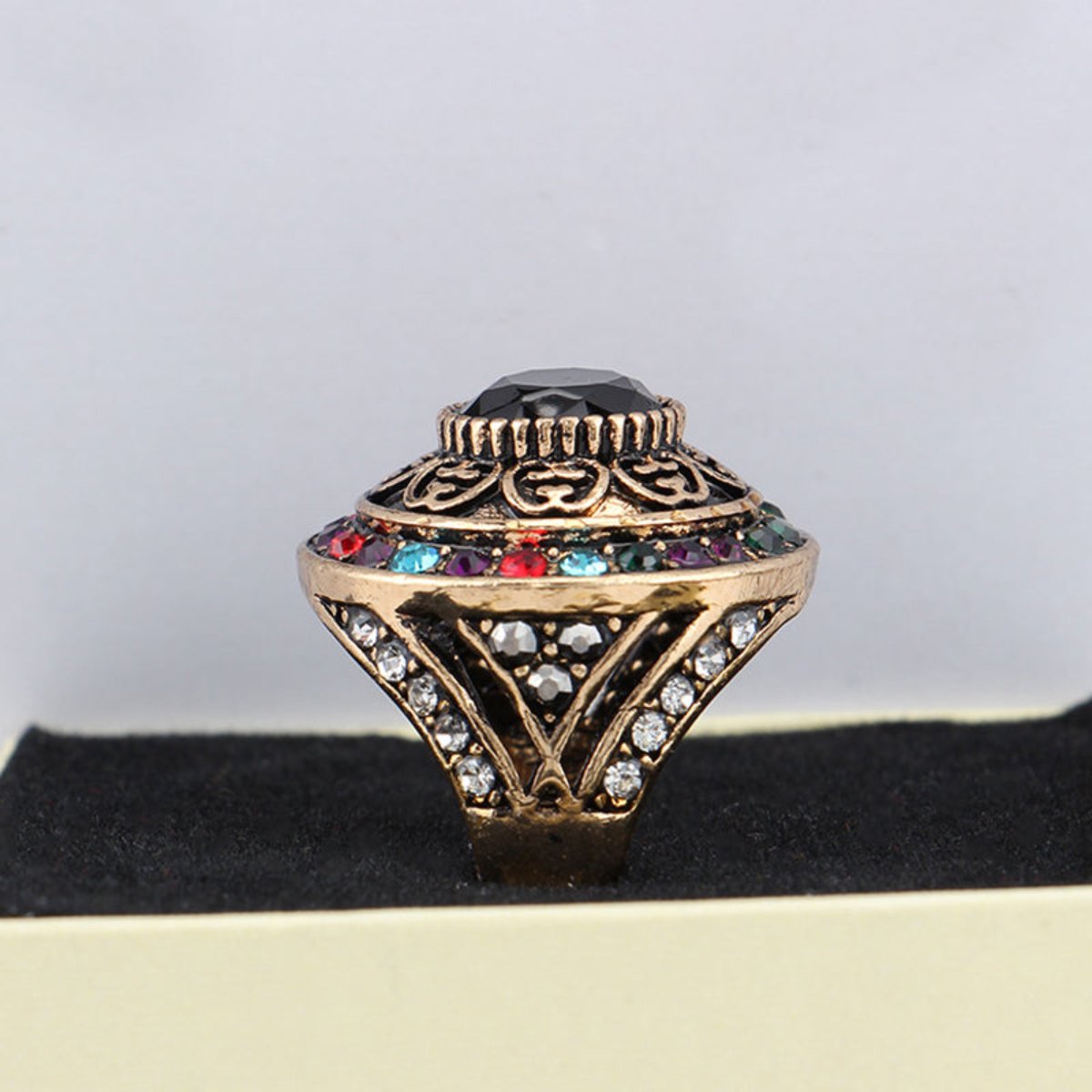 Royal Crystal Wide Ring